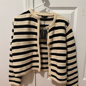 boucle cardigan, nwt